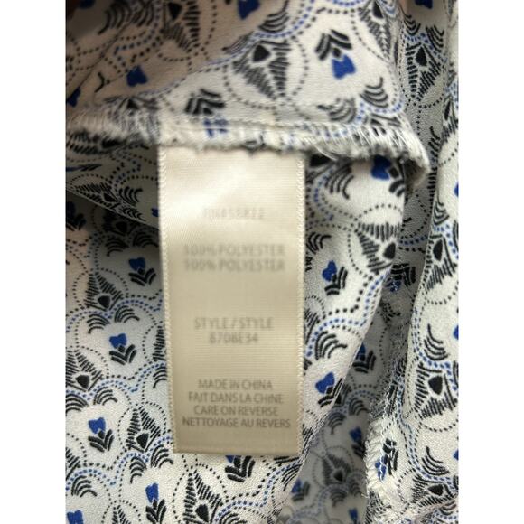 AX Studio Blouse Womens Large‎ Boho Floral V Neck Long Sleeve Top - Picture 7 of 8